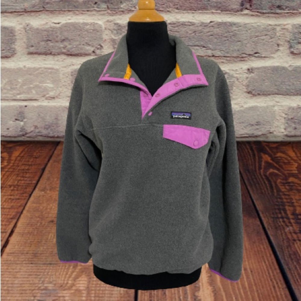 Women’s Patagonia Synchilla Snap-T fleece pullover gray size small
